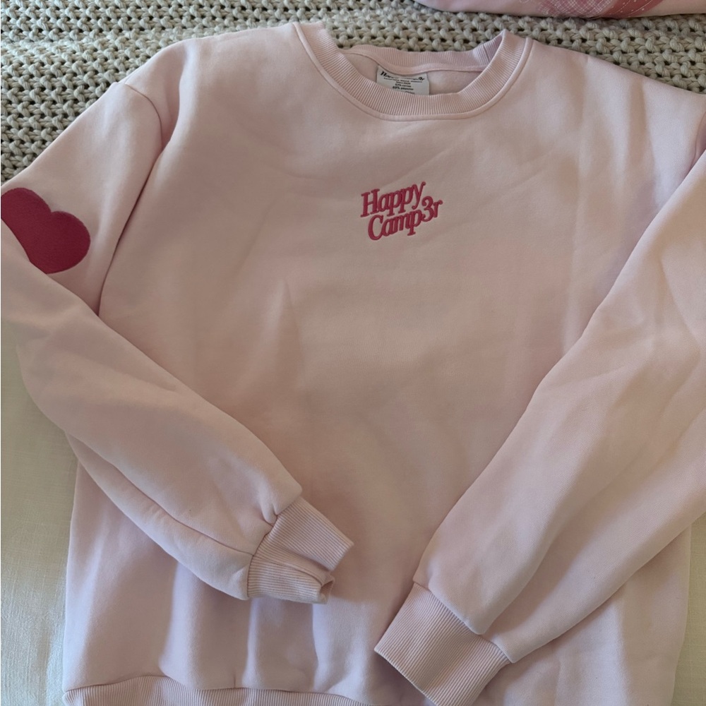 Happy Camper Pink Sweatshirt